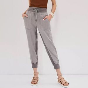 Anthropologie The Nomad High Rise Gray Pull On Joggers Size XS
